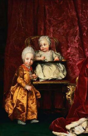 Anton Raphael Mengs Portrait of Archduke Ferdinand (1769-1824) and Archduchess Maria Anna of Austria (1770-1809), children of Leopold II, Holy Roman Emperor